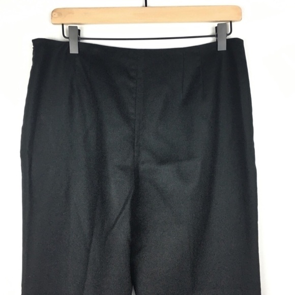 ANN TAYLOR Pants Classic Black Straight Leg Trousers Flat Front Capsule Size 6 - Picture 4 of 8